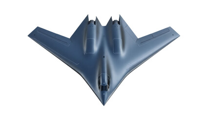 Stealth bomber PNG isolated on transparent background, futuristic military aircraft for defense and aerospace concepts