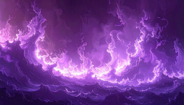 Intensely burning purple flame background