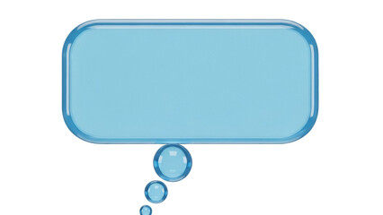 Light blue speech bubble PNG isolated on transparent background, communication and message concept for graphic design and social media use