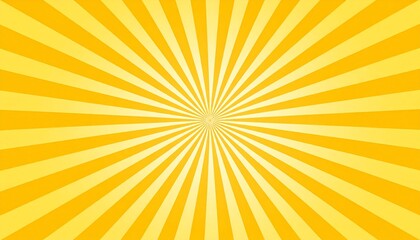Fototapeta premium Pop and cute yellow radial lines