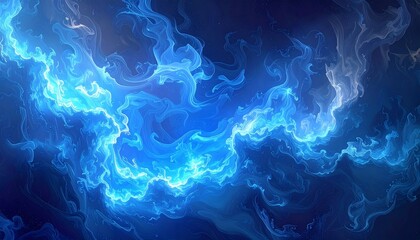 Swirling blue flame background