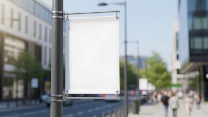 Blank Outdoor Billboard Mockup for Advertising with Copy Space in Urban Environment