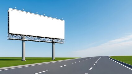 Blank Outdoor Billboard Mockup for Advertising with Copy Space in Urban Environment