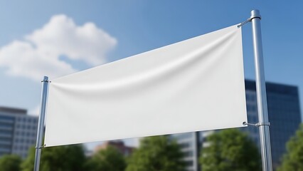 Blank Outdoor Billboard Mockup for Advertising with Copy Space in Urban Environment