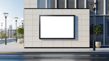 Blank Outdoor Billboard Mockup for Advertising with Copy Space in Urban Environment