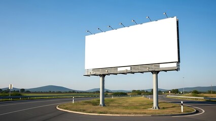 Blank Outdoor Billboard Mockup for Advertising with Copy Space in Urban Environment