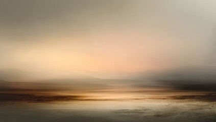 Obraz premium Abstract landscape; a blurred scenic view featuring mountains under a dusky, glowing sky