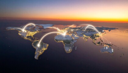 Global Human Migration Flows Visualized Across the World Map