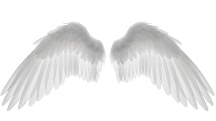 Elegant angel wings PNG isolated on transparent background, ethereal feathered wings for fantasy and spiritual designs © Cristian