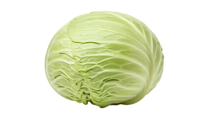 Fresh light green cabbage isolated PNG, healthy vegetable for salads and cooking, nutritious...