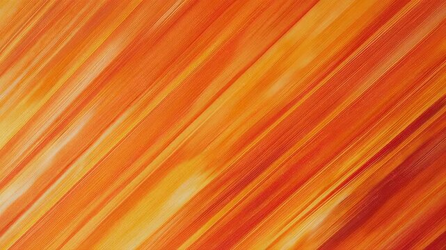 Diagonal brush strokes in warm tones of orange and yellow create a textured abstract background