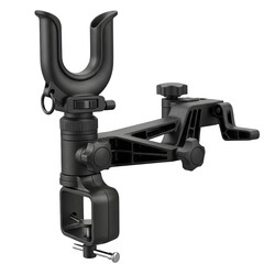 Fishing rod holder clamp isolated on transparent background