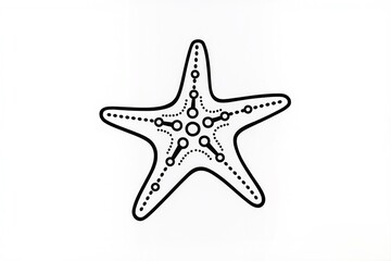 Obraz premium Starfish coloring page with simple lines