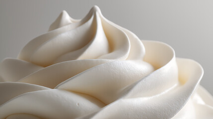 Cloud Dancer Close Up Macro Peak of Fluffy White Whipped Cream Topping Colour of the Year 2026
