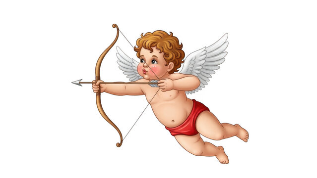 Cupid aiming his bow