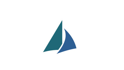 Sailboat Logo Design Element Graphic.