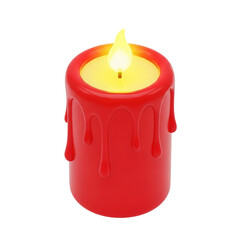 Three vibrant red 3D Christmas bells with glossy finish and golden clappers isolated on a clean white studio background