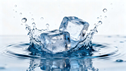 Ice Cube Falling Water Ripple Macro Still Life Texture Photography