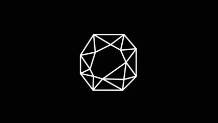 White Diamond Shape Geometric Illustration Design.