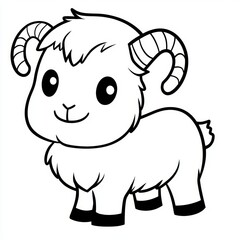 Fototapeta premium Delightful illustration of a sheep, brimming with innocence and charm!