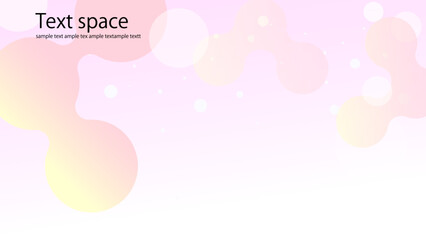 Soft pastel gradient beauty and body care abstract background with translucent bubbles and circles