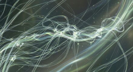 An abstract photograph depicts glowing energy flowing through a network of interconnected lines and pathways.