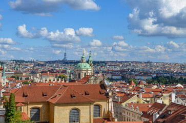 Fototapeta premium Czech Republic, Prague September 6, 2025, view of Prague from the castle in Hradčany