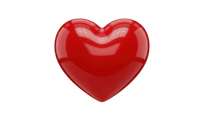A shiny red heart
