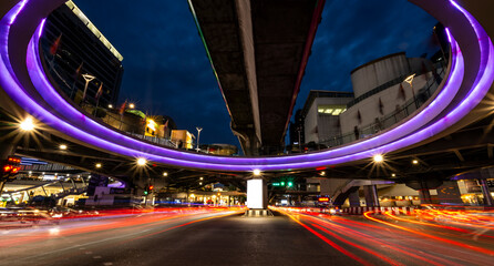 busy junction in the Chidlom area of Bangkok