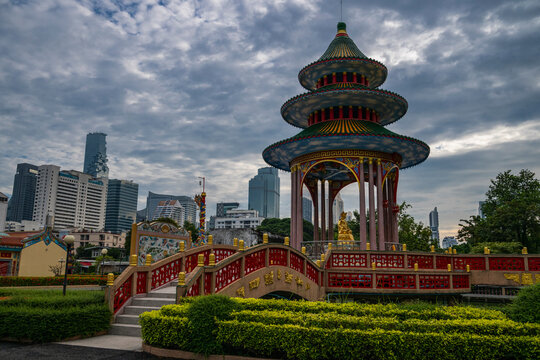 Chinese pagoda in the downtown district of Bangkok