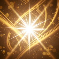 Luxury Abstract Golden Light Background with Sparkle