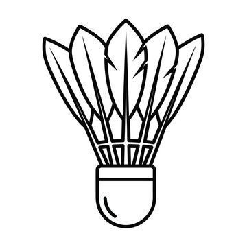 Badminton shuttlecock illustration isolated on white background