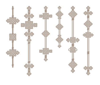 korean knots pattern set
