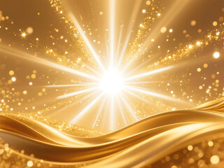 Luxury Abstract Golden Light Background with Sparkle