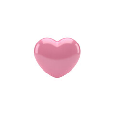 Pink heart icon isolated on transparent background