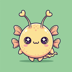 Obraz premium Adorable Cartoon Axolotl Character Illustration