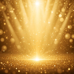 Luxury Abstract Golden Light Background with Sparkle