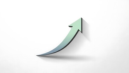 A 3d business illustration showing a blue arrow up alongside a red arrow to represent success, growth, and leadership direction in a financial progress chart concept