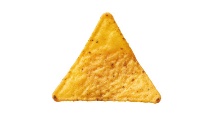 Golden triangle shaped cracker isolated on transparent background