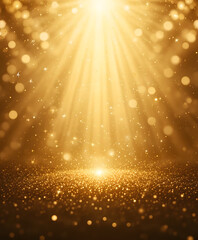Luxury Abstract Golden Light Background with Sparkle