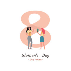 Poster for the international holiday March 8th.