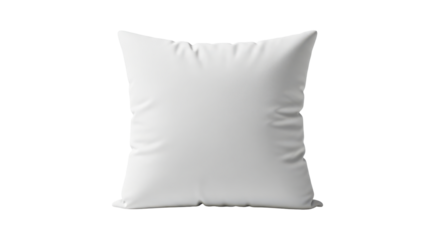 Soft white pillow isolated on transparent background