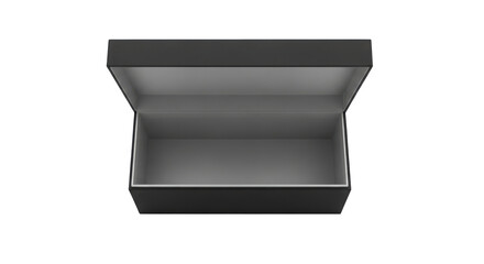 Open empty box isolated on transparent background