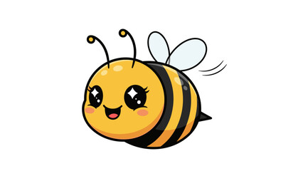 Obraz premium Cartoon Bee Character with Smiling Face 1.