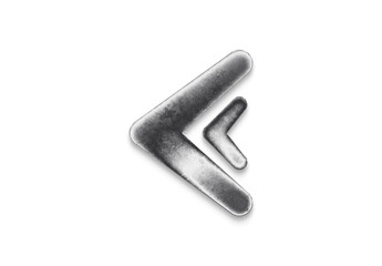 Fototapeta premium Chrome metal 3D logo effect Mockup of Double Arrow.
