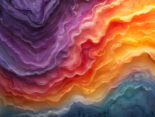 Abstract waves of color flowing in a vibrant pattern