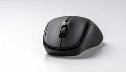 Wireless Computer Mouse on White Background for Office Use.