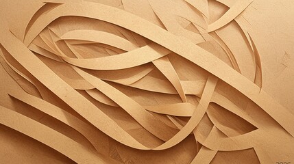 A close-up of the handmade paper sculpture "2026," made on recycled cardboard, shows visible paper fibers, natural imperfections, and warm, soft earth tones, complemented by gentle shadows.