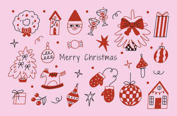 Christmas doodle set