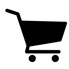 A sleek and efficient digital commerce symbol, this modern shopping cart icon represents seamless online retail, convenient consumer transactions, and easy merchandise acquisition
